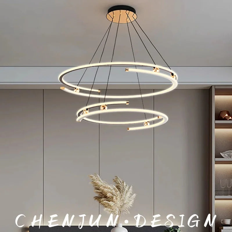 Lustre suspendu moderne Suspension LED pour salon salle à manger chambre cuisine île décoration de la maison luminaire Lustre - vue 7 sur 12