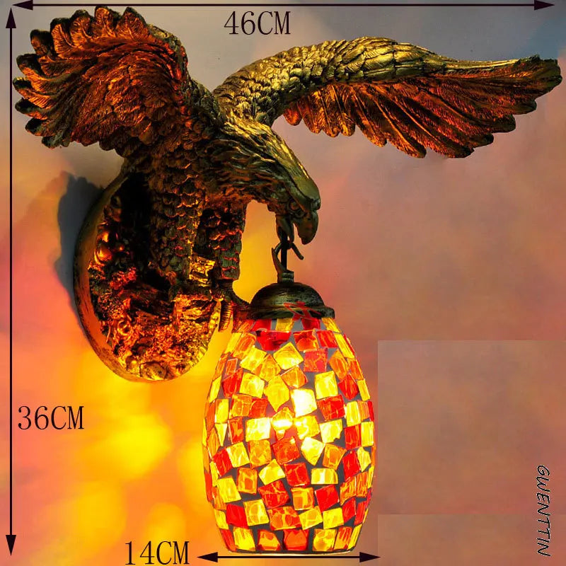 applique murale eagle décoration rétro bohème lumineuse artistique - vue 4 sur 18