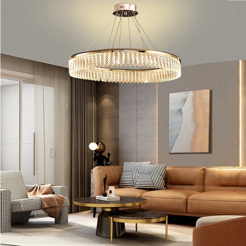 Lustre rond LED plafonnier intérieur lampara De Techo plafonnier De luxe 	 pour la saison pour la décoration intérieure