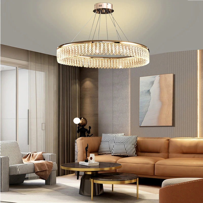 Lustre rond LED plafonnier intérieur lampara De Techo plafonnier De luxe 	 pour la saison pour la décoration intérieure - vue 4 sur 20