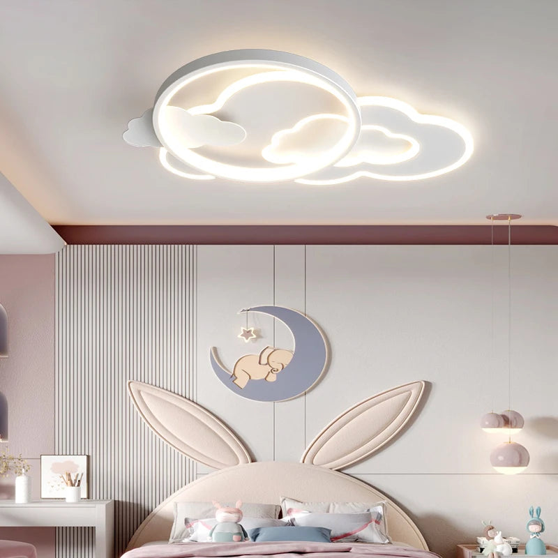 plafonnier led nuage moderne pour chambre d enfants décorative - vue 7 sur 9