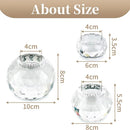 Crystal Diamond Tealight Candle Holder for Wedding Party, Clear Glass Tea Light Candles Holder for Home Room Desk Decor