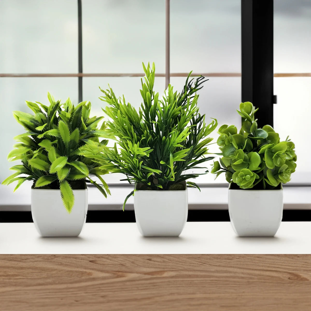 plante artificielle en pot pour décoration de bureau et jardin - vue 2 sur 45