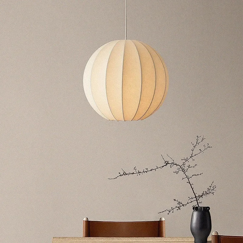 suspension wabi sabi en soie pour décoration intérieure moderne - vue 6 sur 14