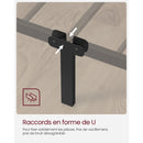 VASAGLE Single Bed Frame, Metal Bed Frame, Fits 90 x 190 cm Mattress, Easy Assembly, for Small Spaces, Guest Room
