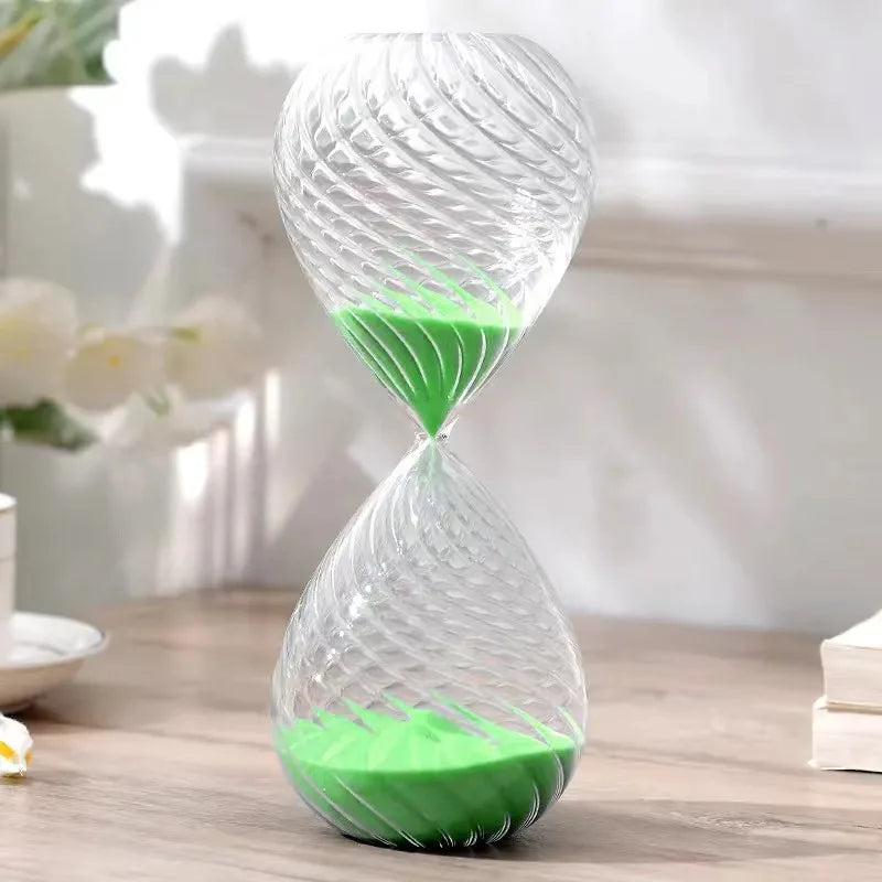 new multi-colored glass hourglass for decoration and children's gift