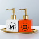 WHYOU Cermic Separate Shampoo Shower Gel Bottle, Liquid Soap Dispensers, Emulsion, Latex Hand Wish Bottles, Bathroom Accessories
