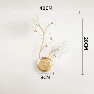 applique murale en cristal doré pour intérieur décoratif - vue 11 sur 11