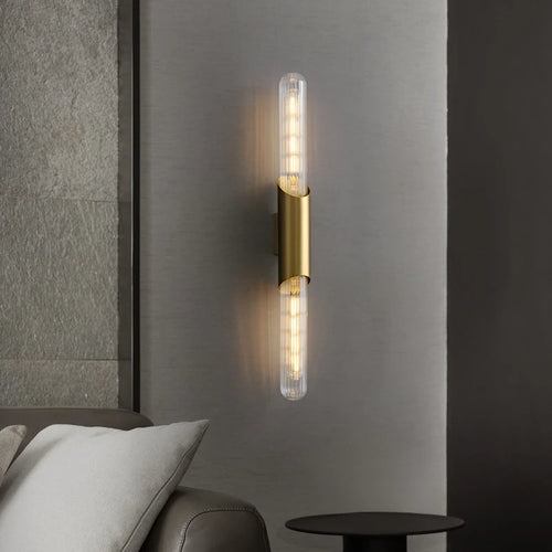 All Copper Wall Lamp, Simple And Minimalist Bedroom Headboard Light Luxury Staircase New Living Room Tv Background Wall Lamp - vue 2 sur 7