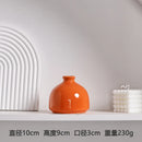 Modern Ceramic Vase with Minimalist Design, Dried Flower Vase, New Chinese Style Ceramic Vase, Luxury Home Decor Orange Ceramic