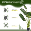 Artificial banana tree with pot and realistic leaves for indoor decoration