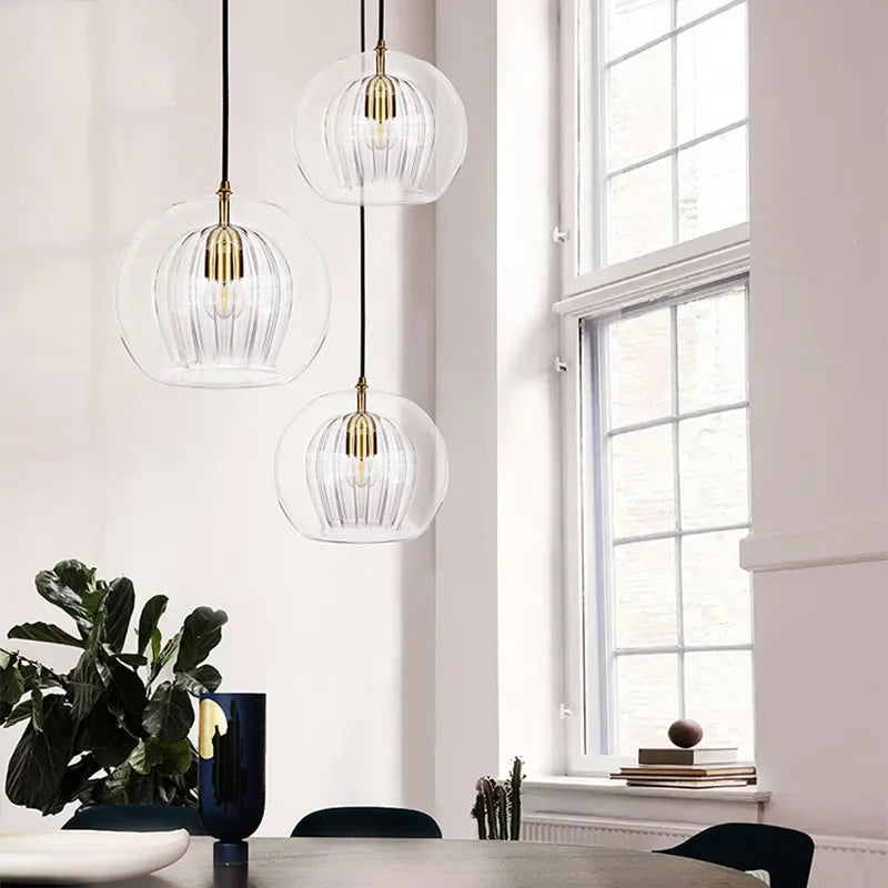 suspension en verre nordique moderne pour décoration intérieure - vue 6 sur 15