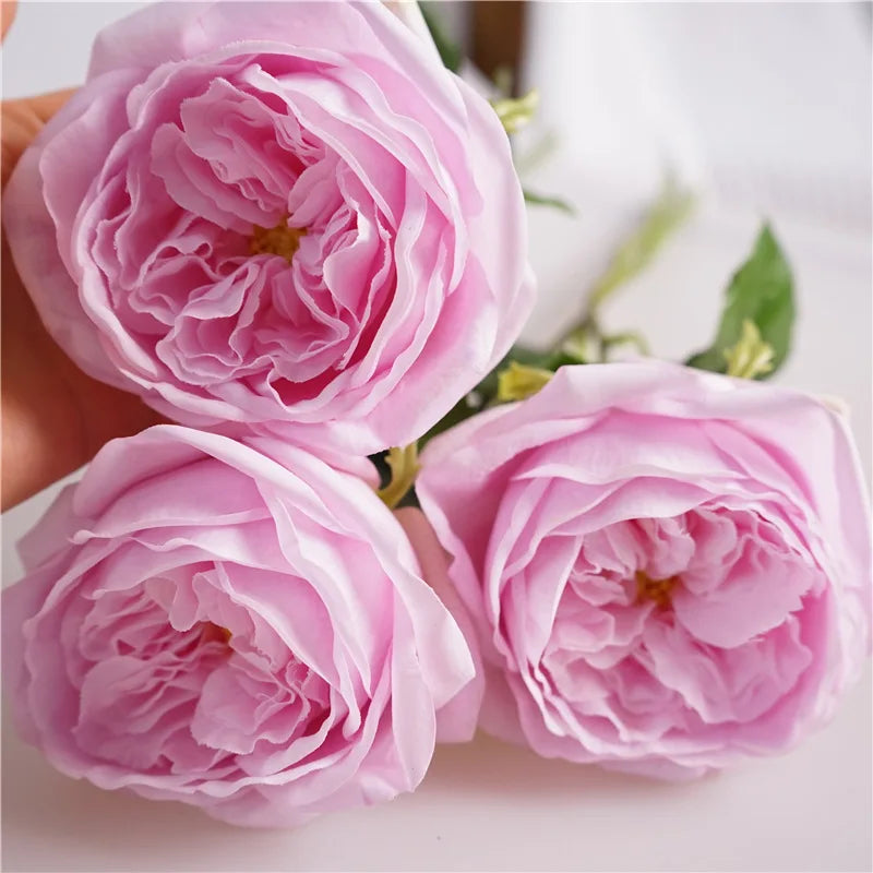 fleurs artificielles rose real touch pour décoration et cadeau - vue 3 sur 11