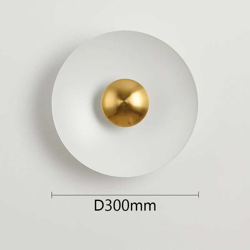 applique murale led macaron frisbee nordique décorative