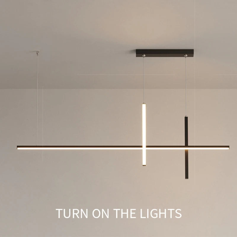 Lustre led simple et moderne pour salle à manger - vue 5 sur 14