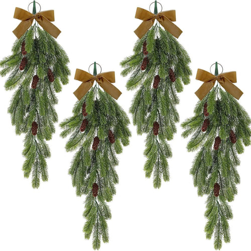 guirlande de pommes de pin artificielles pour décorations de noël - vue 3 sur 8