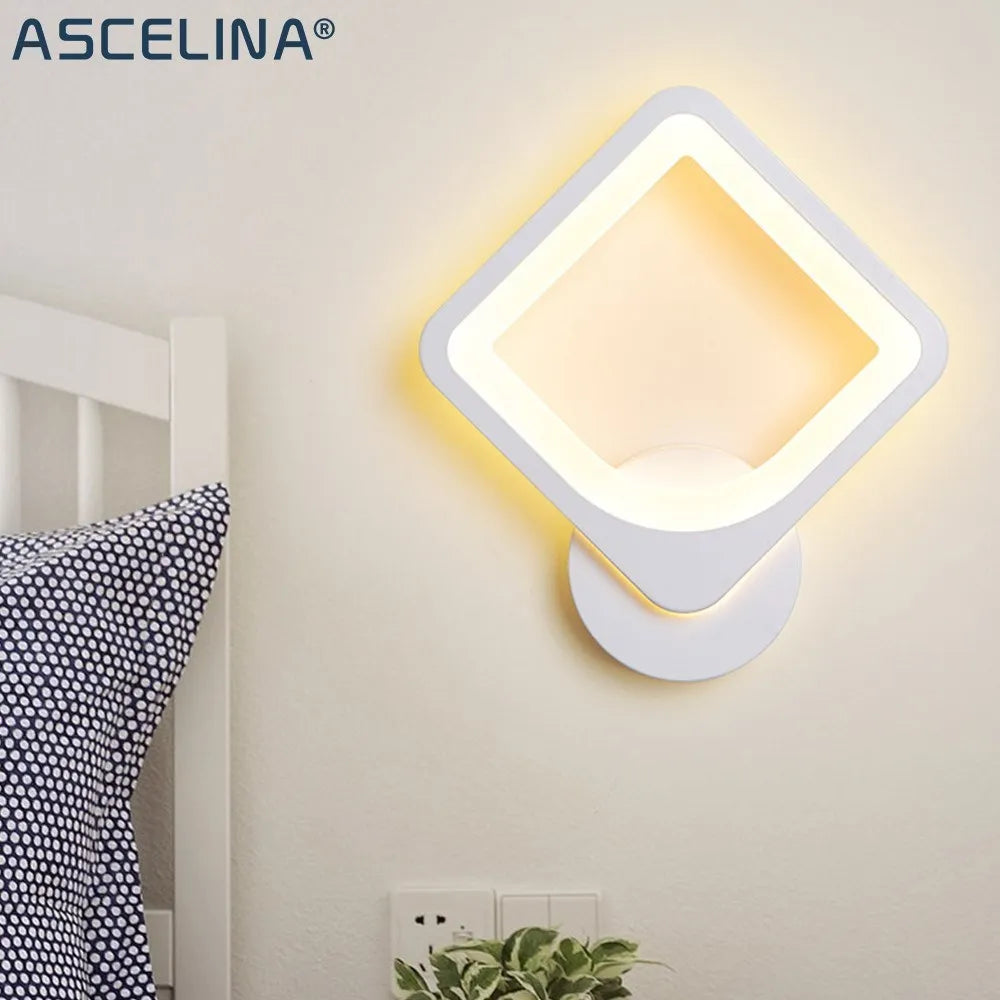 applique murale led nordique int. escaliers hôtel anneau lumineux - vue 3 sur 19