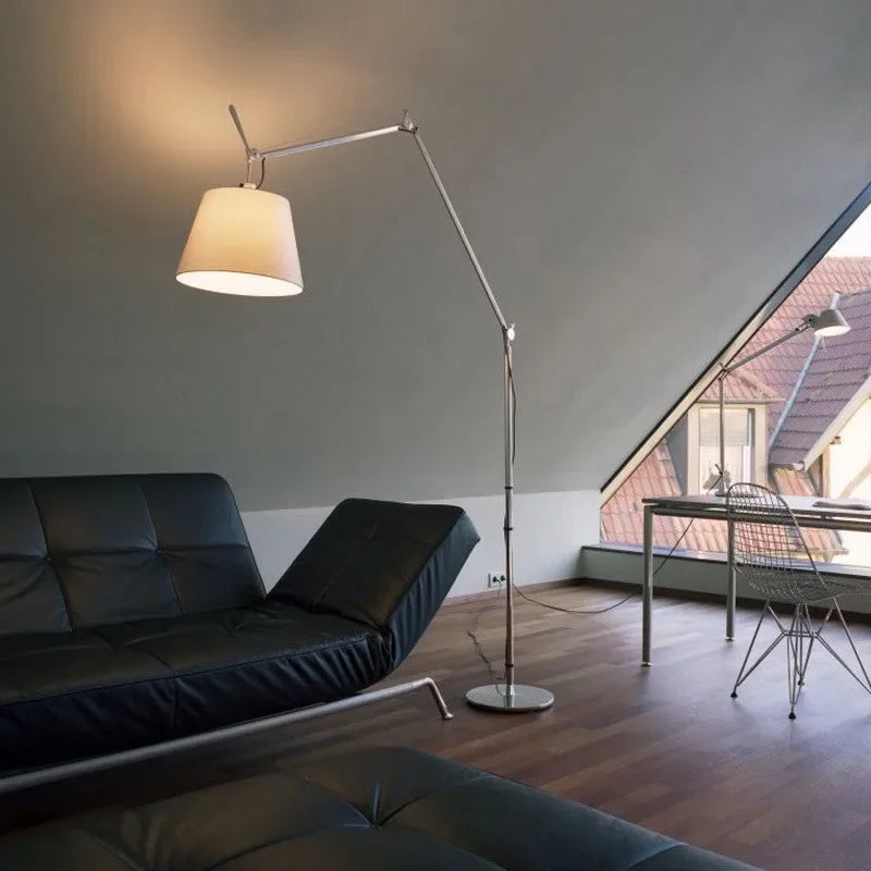 lampe de bureau pliante style industriel avec bras long - vue 5 sur 7