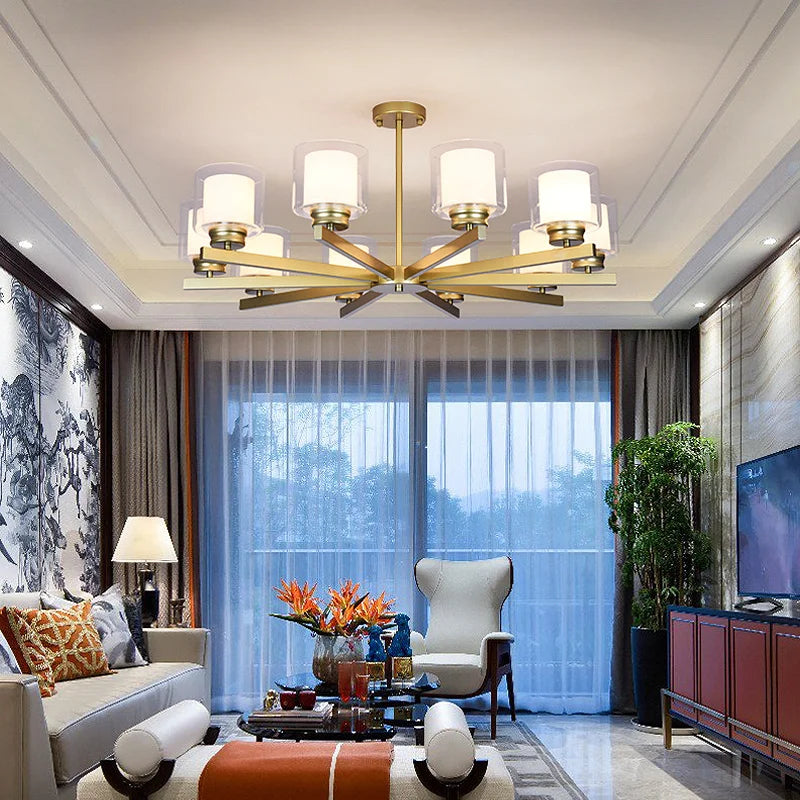 Bosmos European Style Decorative LED Chandeliers For Living Rooms, Bedrooms, And Modern Simple Indoor Lighting - vue 6 sur 21
