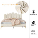 Upholstered Bed 140x200 cm, Bed Frame With Headboard And Slatted Frame, Adult-Youth In Skin-Friendly Velvet Fabric