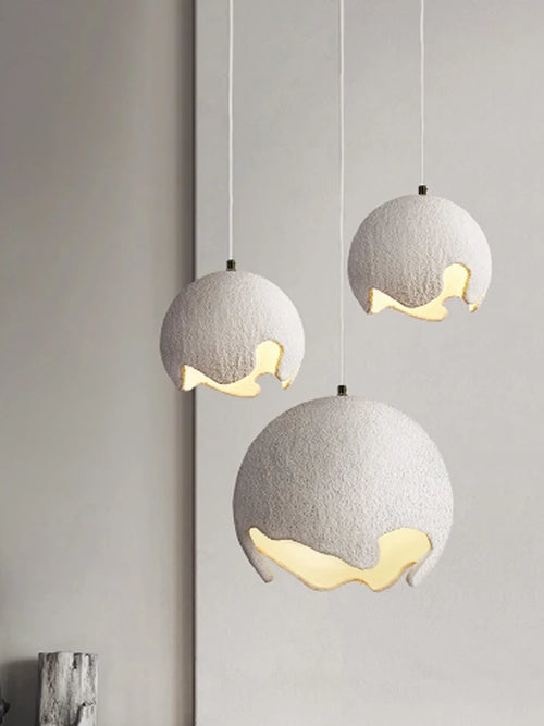 Minimalist nordic wabi sabi LED chandelier for interior decoration - vue 6 sur 9