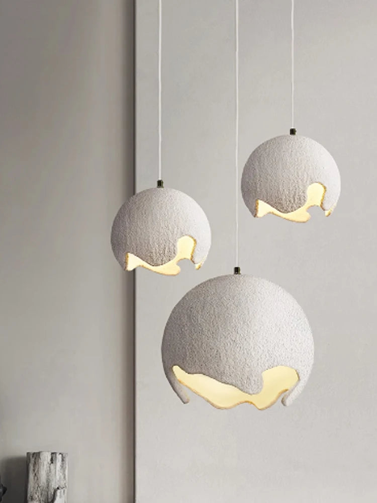Minimalist nordic wabi sabi LED chandelier for interior decoration - vue 5 sur 9