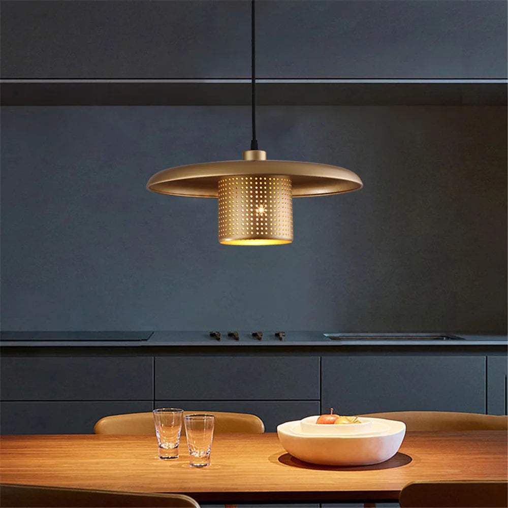 lustre à led en métal style industriel pour café et bar - vue 10 sur 10