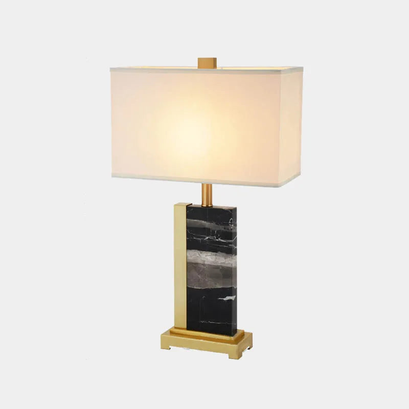 lampe à poser rétro en tissu marbré pour décoration intérieure - vue 7 sur 21