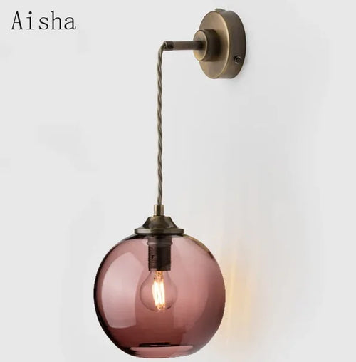 Decorative glass wall light nordic minimalist style - vue 3 sur 13