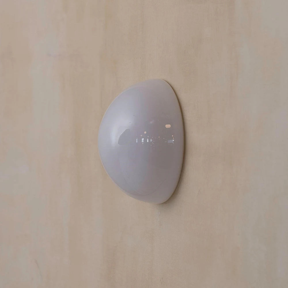 Minimalist nordic hemisphere glass wall light - vue 3 sur 7