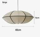 Nordic fabric lantern silk Zen pendant light, living room interior decoration, Japanese beige lantern pendant light