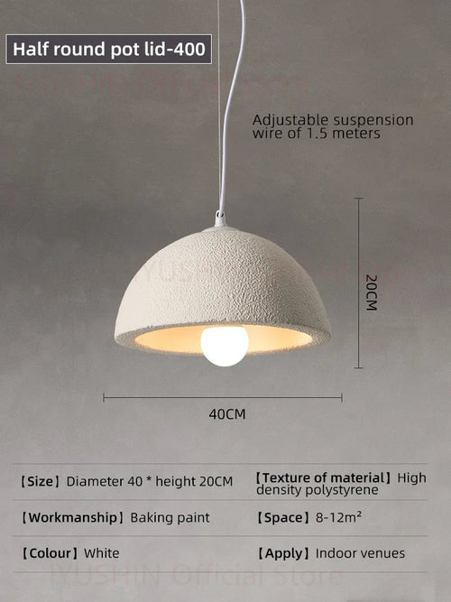 lustre nordique wabi sabi pour décoration intérieure et éclairage suspendu - vue 11 sur 11