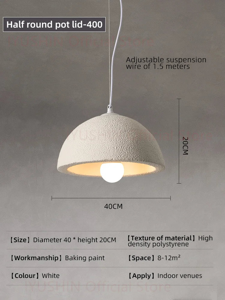 lustre nordique wabi sabi pour décoration intérieure et éclairage suspendu - vue 10 sur 11