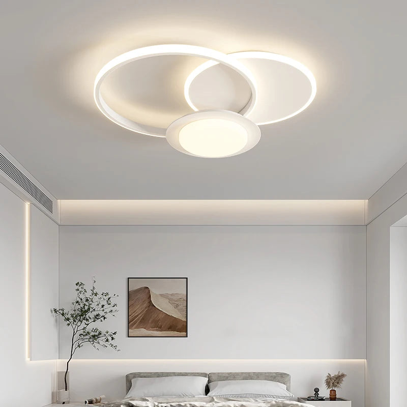 lustre nordique qiyimei éclairage intérieur lumière ronde lampara - vue 6 sur 12