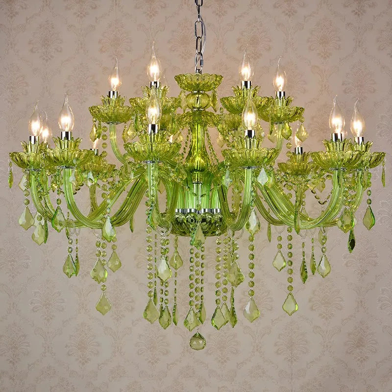 lustre moderne en cristal pour une ambiance luxueuse - vue 2 sur 8