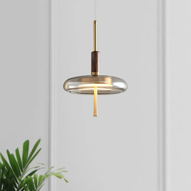 suspension LED en verre design nordique moderne décorative - vue 5 sur 8