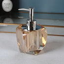 distributeur de savon en verre luxe pour salle de bain