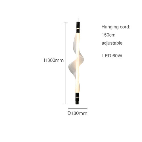lustre design led postmoderne en acrylique tendance 2024 éclairage suspendu
