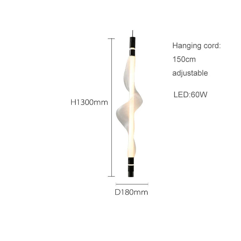 lustre design led postmoderne en acrylique tendance 2024 éclairage suspendu - vue 16 sur 18