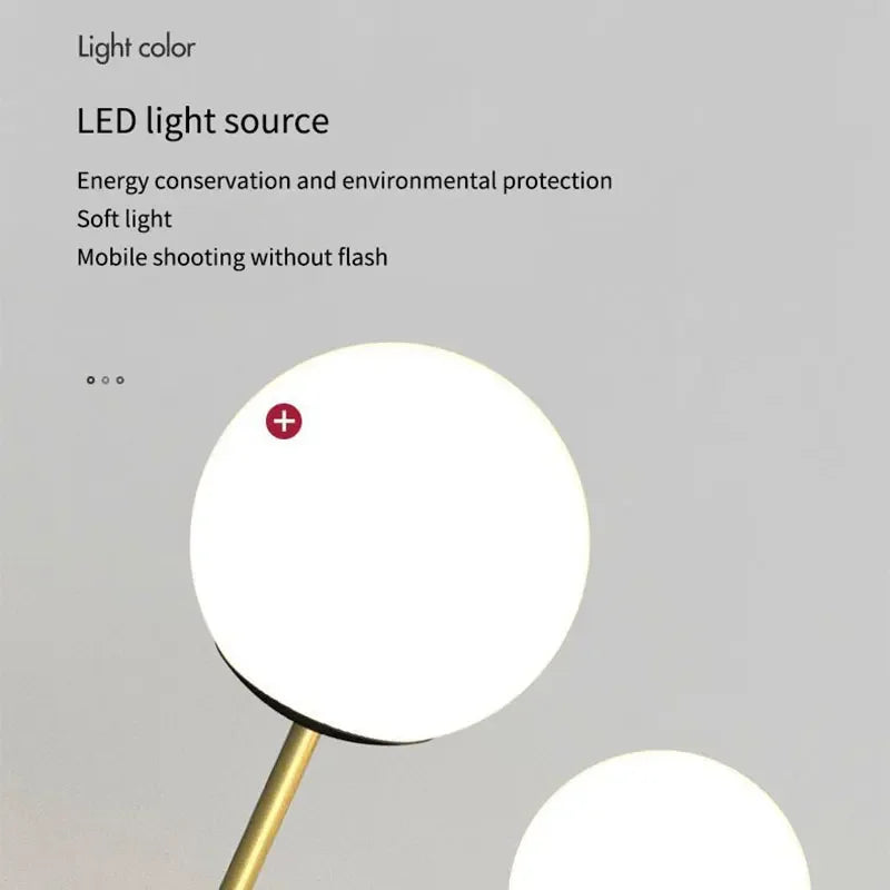 Boule de verre nordique LED plafonnier lampes pour allée couloir balcon couloir chambre horloge décoration de la maison éclairage intérieur - vue 7 sur 9