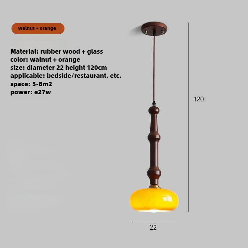 suspension en bois d'hévéa et verre pour intérieur moderne - vue 9 sur 10