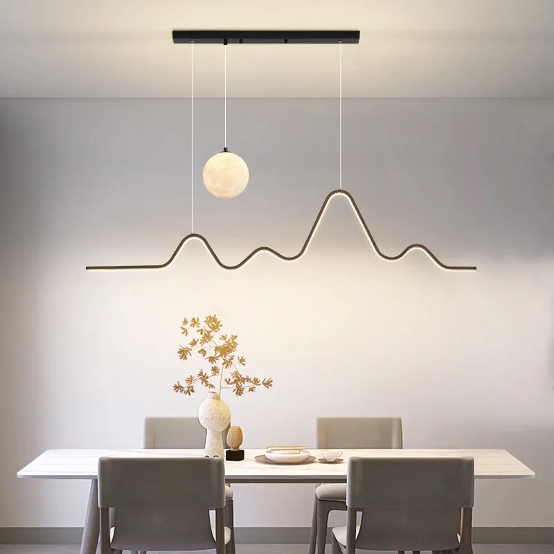 Plafonnier Led suspendu au design nordique moderne - vue 3 sur 21