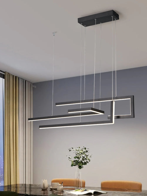 Modern minimalist Nordic LED chandelier for restaurant bar - vue 3 sur 9