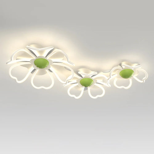 plafonnier floral à led pour chambre et salon - vue 5 sur 10
