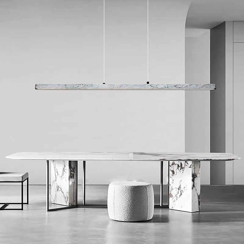 lustre led en marbre massif à intensité variable - vue 4 sur 11