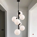 Minimalist Nordic decorative iron and glass ceiling light