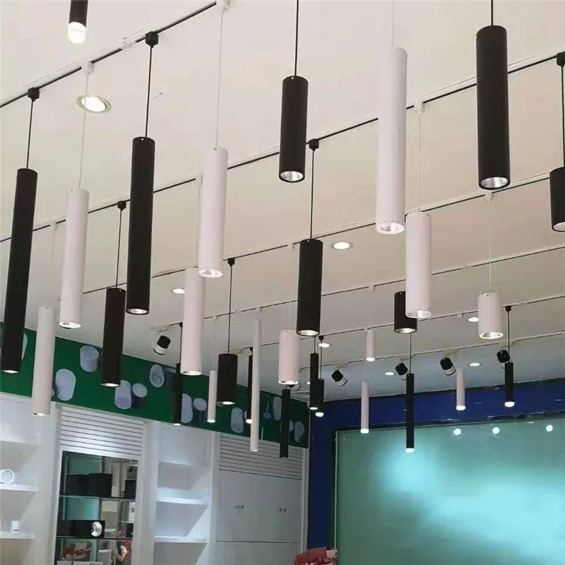 suspension moderne cylindrique pour décoration intérieure nordique - vue 4 sur 12