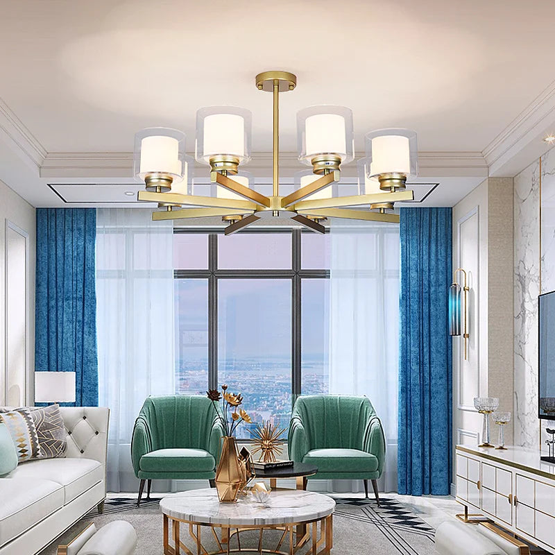 Bosmos European Style Decorative LED Chandeliers For Living Rooms, Bedrooms, And Modern Simple Indoor Lighting - vue 2 sur 21