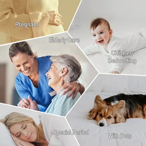 Waterproof Mattress Protector, Breathable Noiseless Mattress Topper, Bed Smooth Jersey Mattress Cover Fully Fitted Sheet - vue 4 sur 7