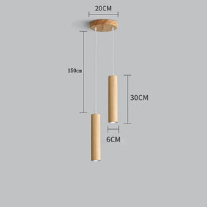 suspension modernes en bois avec éclairage led intérieur